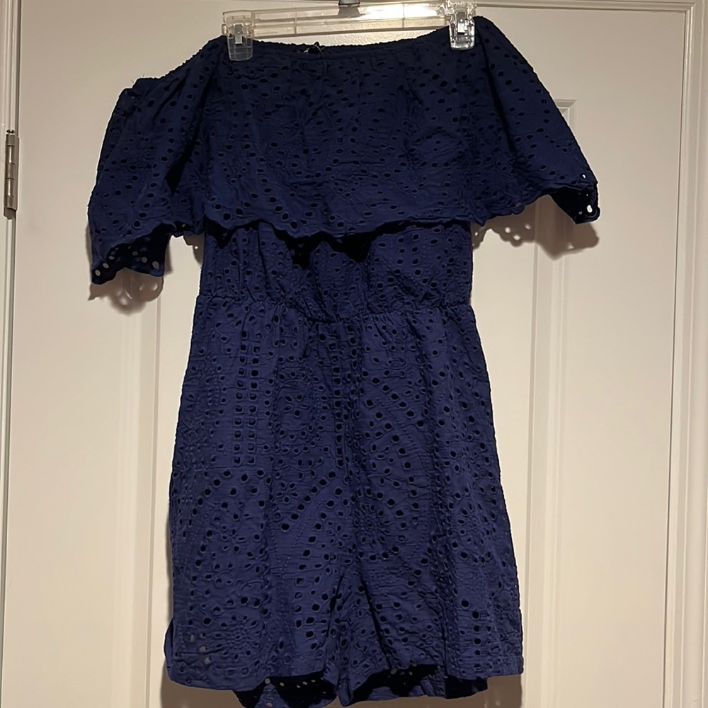 Blue romper. Very comfortable